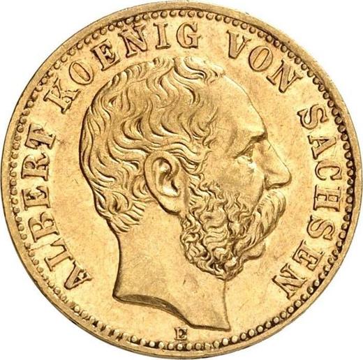 Anverso 10 marcos 1878 E "Sajonia" - valor de la moneda de oro - Alemania, Imperio alemán