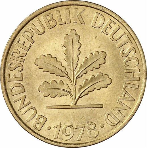 Reverso 10 Pfennige 1978 G - valor de la moneda  - Alemania, RFA