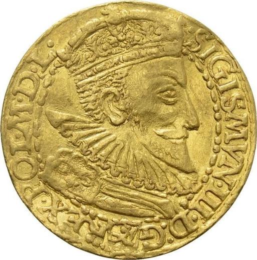 Аверс монеты - Дукат 1592 года "Тип 1592-1598" - цена золотой монеты - Польша, Сигизмунд III Ваза