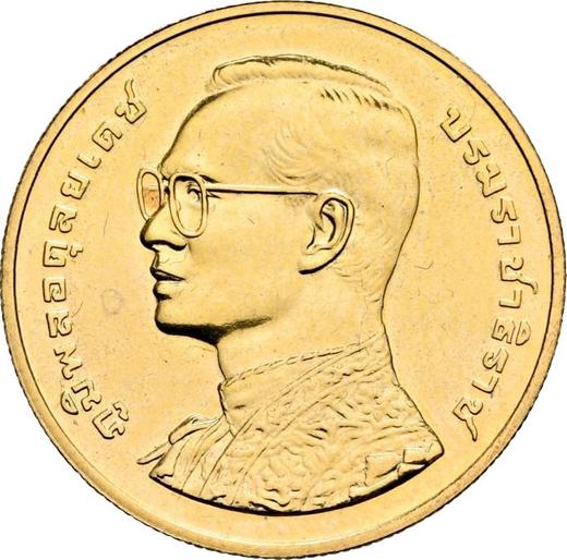 Anverso 6000 Baht BE 2542 (1999) "72 cumpleaños del Rey Rama IX" - valor de la moneda de oro - Tailandia, Rama IX
