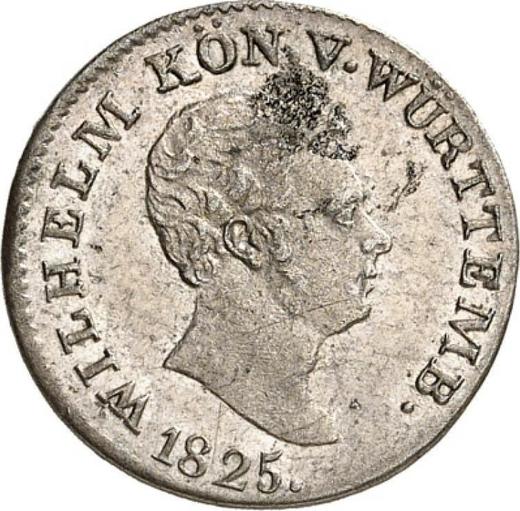 Аверс монеты - 3 крейцера 1825 года "Тип 1825-1837" - цена серебряной монеты - Вюртемберг, Вильгельм I