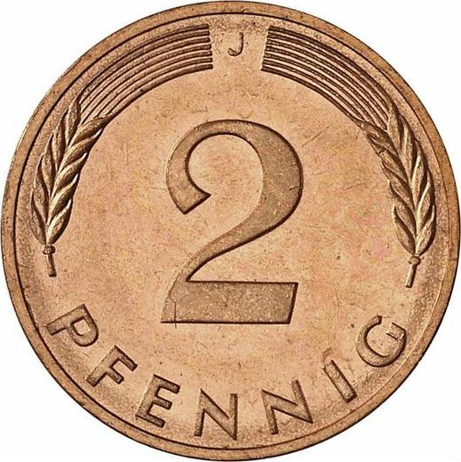 Аверс монеты - 2 пфеннига 1987 года J - цена  монеты - Германия, ФРГ