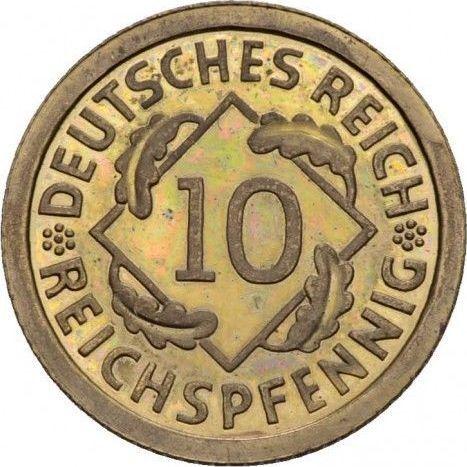 Аверс монеты - 10 рейхспфеннигов 1930 года F - цена  монеты - Германия, Bеймарская республика