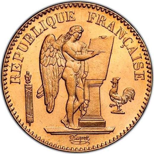 Obverse 20 Francs 1886 A "Type 1871-1898" Paris - France, Third Republic