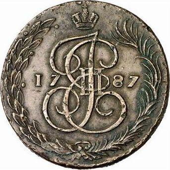 Реверс монеты - 5 копеек 1787 года ЕМ "Короны королевские (шведская подделка)" - цена  монеты - Россия, Екатерина II