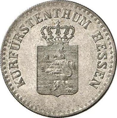 Аверс монеты - 1 серебряный грош 1845 года - цена серебряной монеты - Гессен-Кассель, Вильгельм II