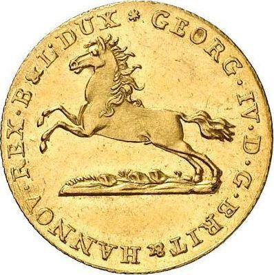 Аверс монеты - Дукат 1824 года C - цена золотой монеты - Ганновер, Георг IV