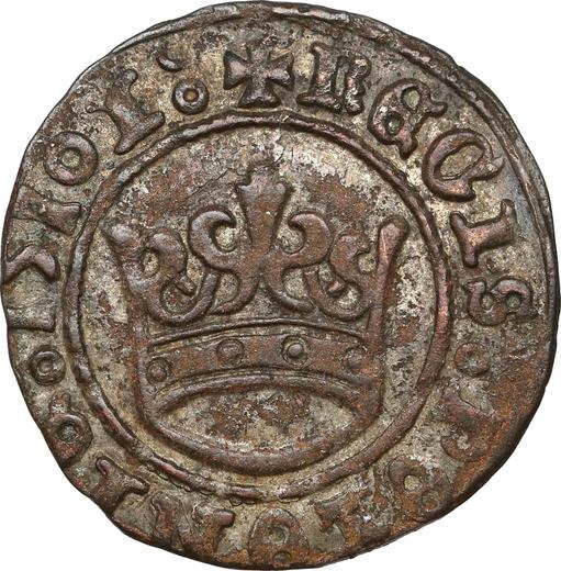 Anverso Medio grosz 15101 (1510) Error en la fecha - valor de la moneda de plata - Polonia, Segismundo I el Viejo