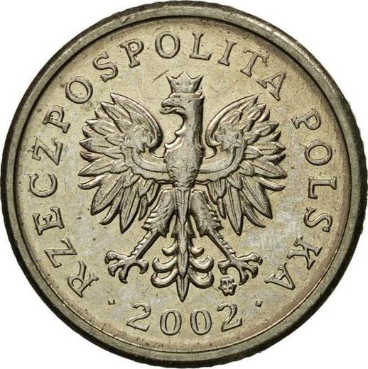 Anverso 10 groszy 2002 MW - valor de la moneda  - Polonia, República moderna