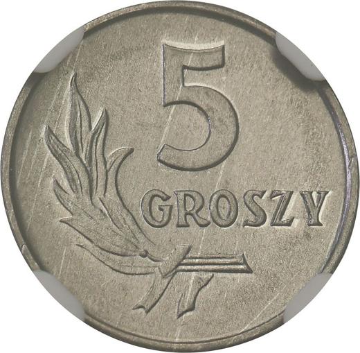 Rewers monety - 5 groszy 1967 MW - cena  monety - Polska, PRL
