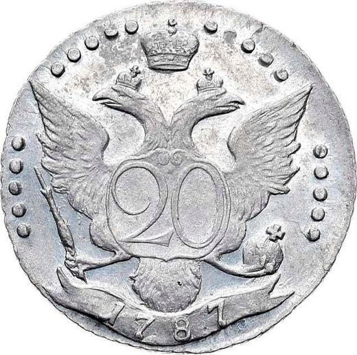 Rewers monety - 20 kopiejek 1787 СПБ - cena srebrnej monety - Rosja, Katarzyna II