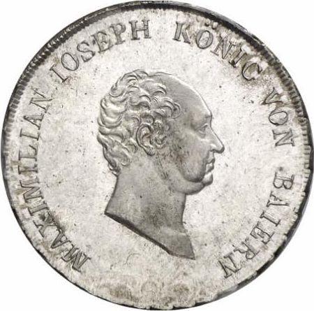 Аверс монеты - 20 крейцеров 1824 года - цена серебряной монеты - Бавария, Максимилиан I
