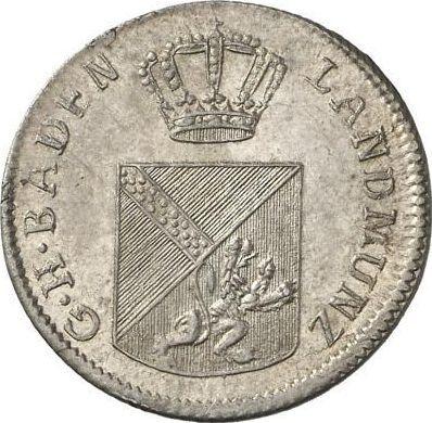 Awers monety - 6 krajcarów 1813 - cena srebrnej monety - Badenia, Karol Ludwik