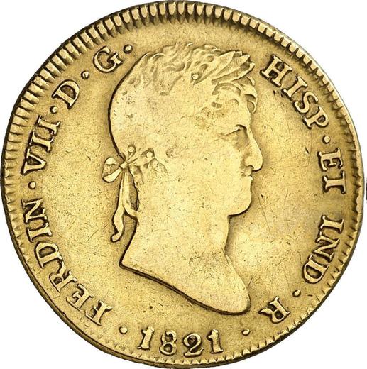 Avers 4 Escudos 1821 JP - Goldmünze Wert - Peru, Ferdinand VII