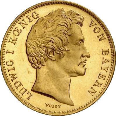 Аверс монеты - 1/2 гульдена 1838 года Золото - цена золотой монеты - Бавария, Людвиг I