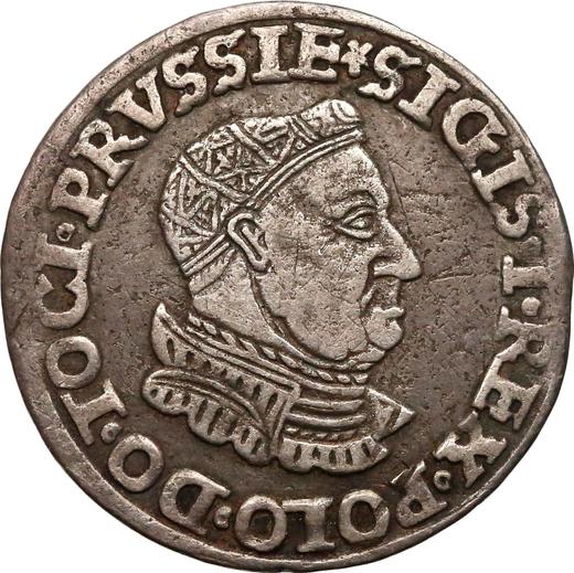 Obverse 3 Groszy (Trojak) 1535 "Torun" - Silver Coin Value - Poland, Sigismund I the Old