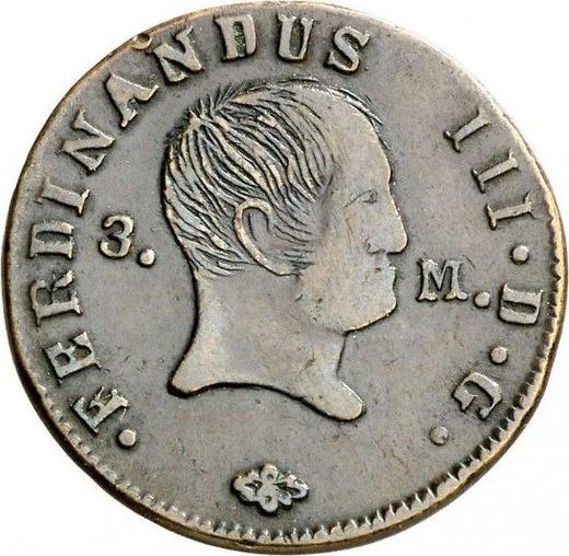 Obverse 3 Maravedís 1831 PP -  Coin Value - Spain, Ferdinand VII