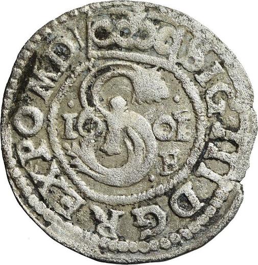 Аверс монеты - Шеляг 1601 года F "Всховский монетный двор" - цена серебряной монеты - Польша, Сигизмунд III Ваза