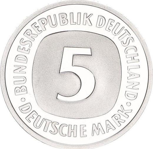 Anverso 5 marcos 1998 G - valor de la moneda  - Alemania, RFA