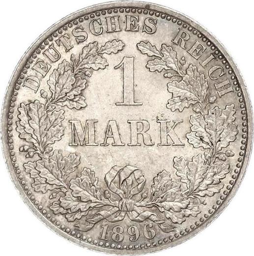 Awers monety - 1 marka 1896 A "Typ 1891-1916" - cena srebrnej monety - Niemcy, Cesarstwo Niemieckie
