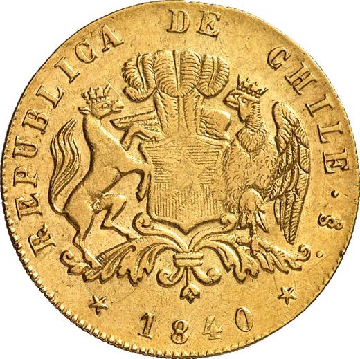 Avers 4 Escudos 1840 So IJ - Goldmünze Wert - Chile, Republik
