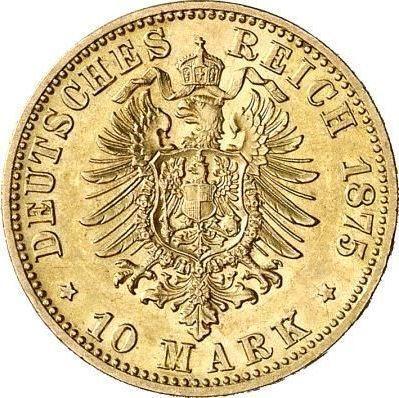 Reverso 10 marcos 1875 B "Prusia" - valor de la moneda de oro - Alemania, Imperio alemán