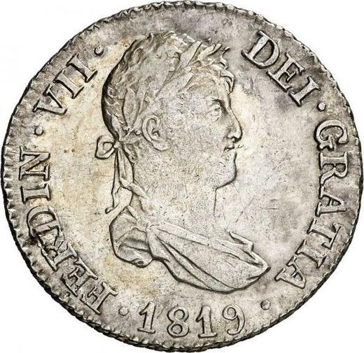 Awers monety - 2 reales 1819 M GJ - cena srebrnej monety - Hiszpania, Ferdynand VII