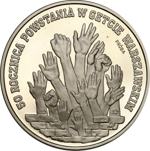 Reverso Pruebas 300000 eslotis 1993 MW "65 aniversario del levantamiento del gueto de Varsovia" Níquel - valor de la moneda  - Polonia, República moderna