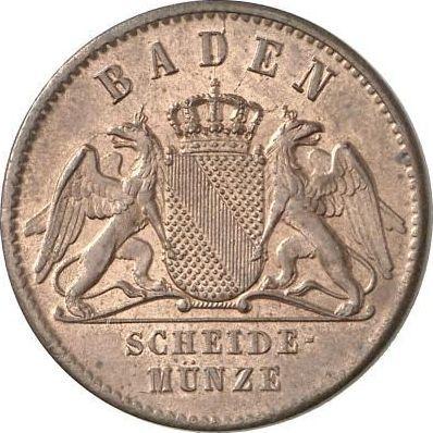 Obverse Kreuzer 1860 -  Coin Value - Baden, Frederick I