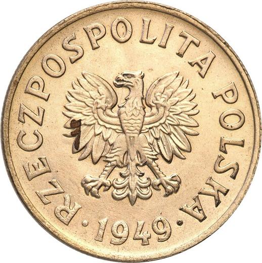 Аверс монеты - Пробные 50 грошей 1949 года Медно-никель - цена  монеты - Польша, Народная Республика
