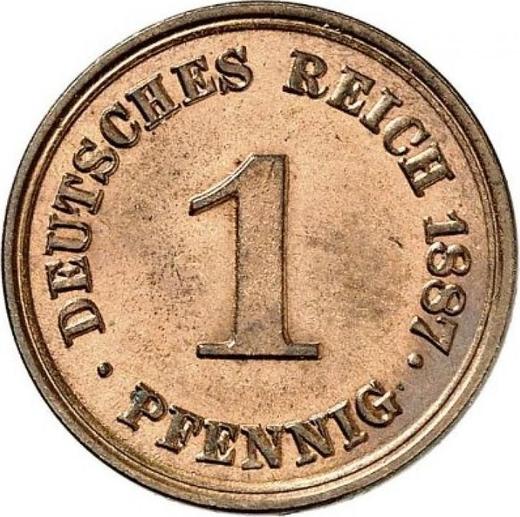 Awers monety - 1 fenig 1887 E "Typ 1873-1889" - cena  monety - Niemcy, Cesarstwo Niemieckie