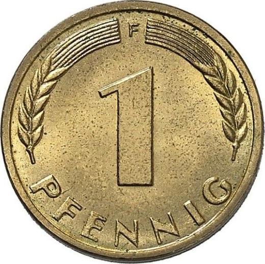 Аверс монеты - 1 пфенниг 1949 года F "Bank deutscher Länder" Латунное покрытие - цена  монеты - Германия, ФРГ