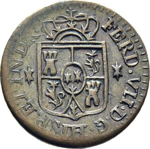 Аверс монеты - 1 октаво 1829 года M - цена  монеты - Филиппины, Фердинанд VII