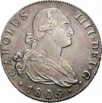 Аверс монеты - 4 реала 1805 года M FA - цена серебряной монеты - Испания, Карл IV
