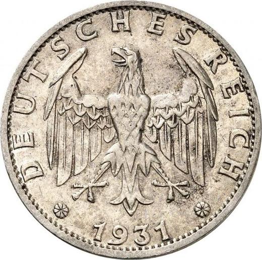 Аверс монеты - 3 рейхсмарки 1931 года J - цена серебряной монеты - Германия, Bеймарская республика