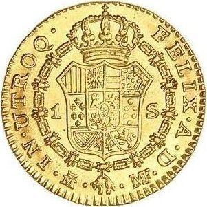 Reverse 1 Escudo 1789 M MF - Gold Coin Value - Spain, Charles IV