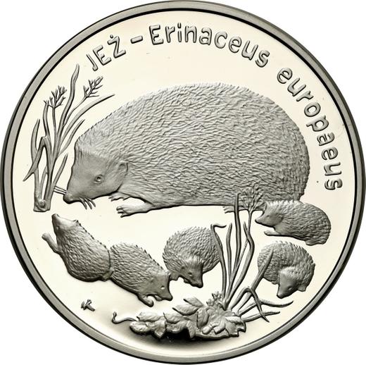 Reverso 20 eslotis 1996 MW NR "Erizo" - valor de la moneda de plata - Polonia, República moderna