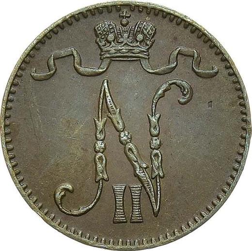 Аверс монеты - 1 пенни 1898 года - цена  монеты - Финляндия, Великое княжество