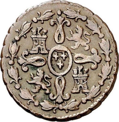 Реверс монеты - 2 мараведи 1778 года - цена  монеты - Испания, Карл III