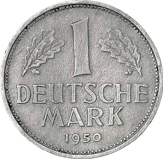 Obverse 1 Mark 1950-2001 Large diameter -  Coin Value - Germany, FRG
