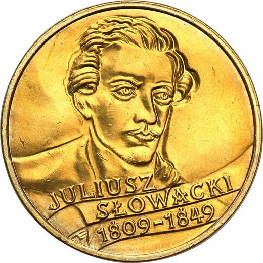 Реверс монеты - 2 злотых 1999 года MW ET "150 Годовщина смерти Юлиуша Словацкого" - цена  монеты - Польша, III Республика после деноминации