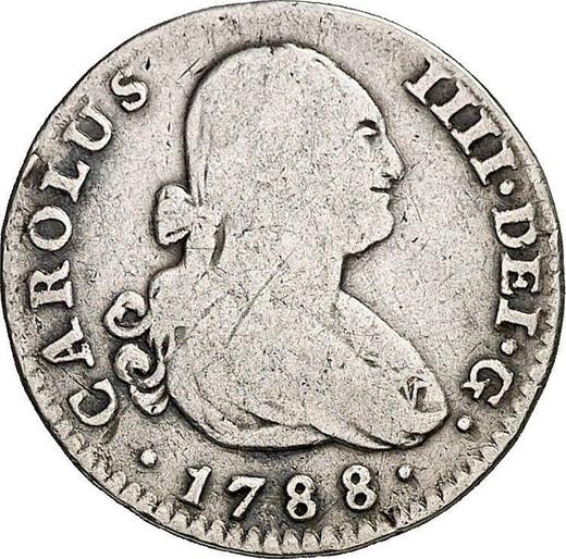 Awers monety - 1 real 1788 M MF - cena srebrnej monety - Hiszpania, Karol IV