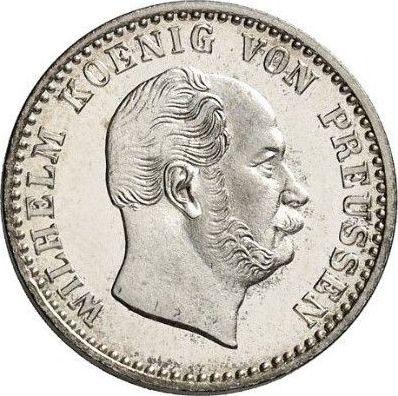 Аверс монеты - 2 1/2 серебряных гроша 1869 года C - цена серебряной монеты - Пруссия, Вильгельм I