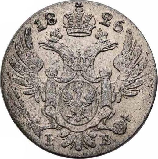 Аверс монеты - 10 грошей 1826 года IB - цена серебряной монеты - Польша, Царство Польское