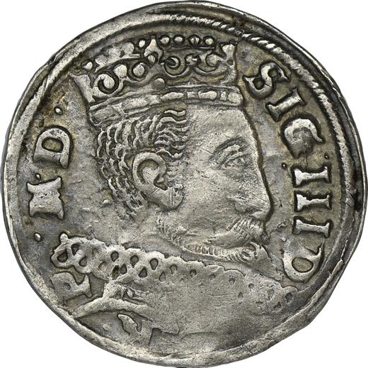 Anverso Trojak (3 groszy) 1601 "Casa de moneda de Wschowa" - valor de la moneda de plata - Polonia, Segismundo III