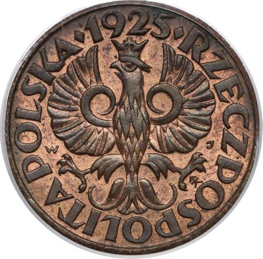 Аверс монеты - 5 грошей 1925 года WJ - цена  монеты - Польша, II Республика