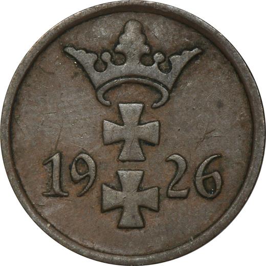 Anverso 1 Pfennig 1926 - valor de la moneda  - Polonia, Ciudad Libre de Dánzig