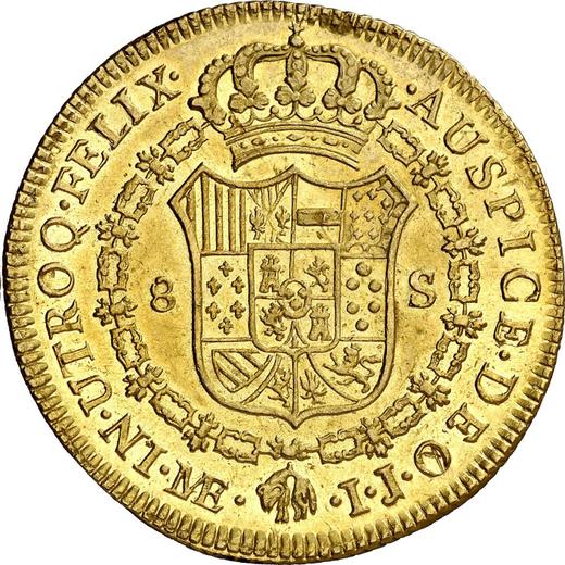 Реверс монеты - 8 эскудо 1789 года IJ - цена золотой монеты - Перу, Карл III