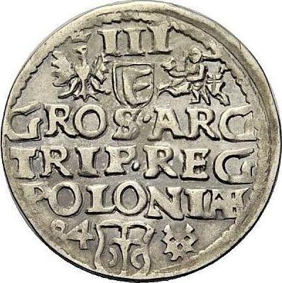 Реверс монеты - Трояк (3 гроша) 1584 года - цена серебряной монеты - Польша, Стефан Баторий