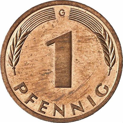 Anverso 1 Pfennig 1996 G - valor de la moneda  - Alemania, RFA
